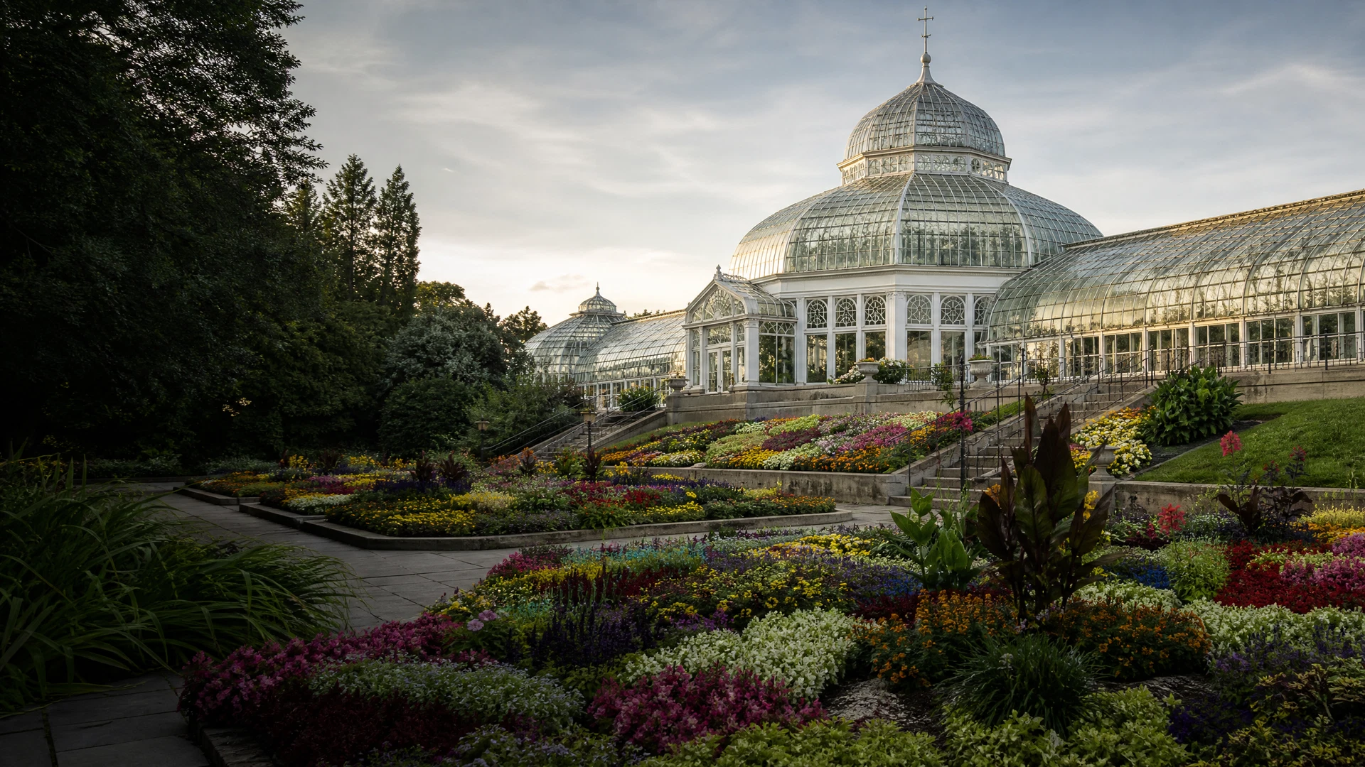 Como Park Zoo and Conservatory — Marjorie McNeely Conservatory Sunken Garden